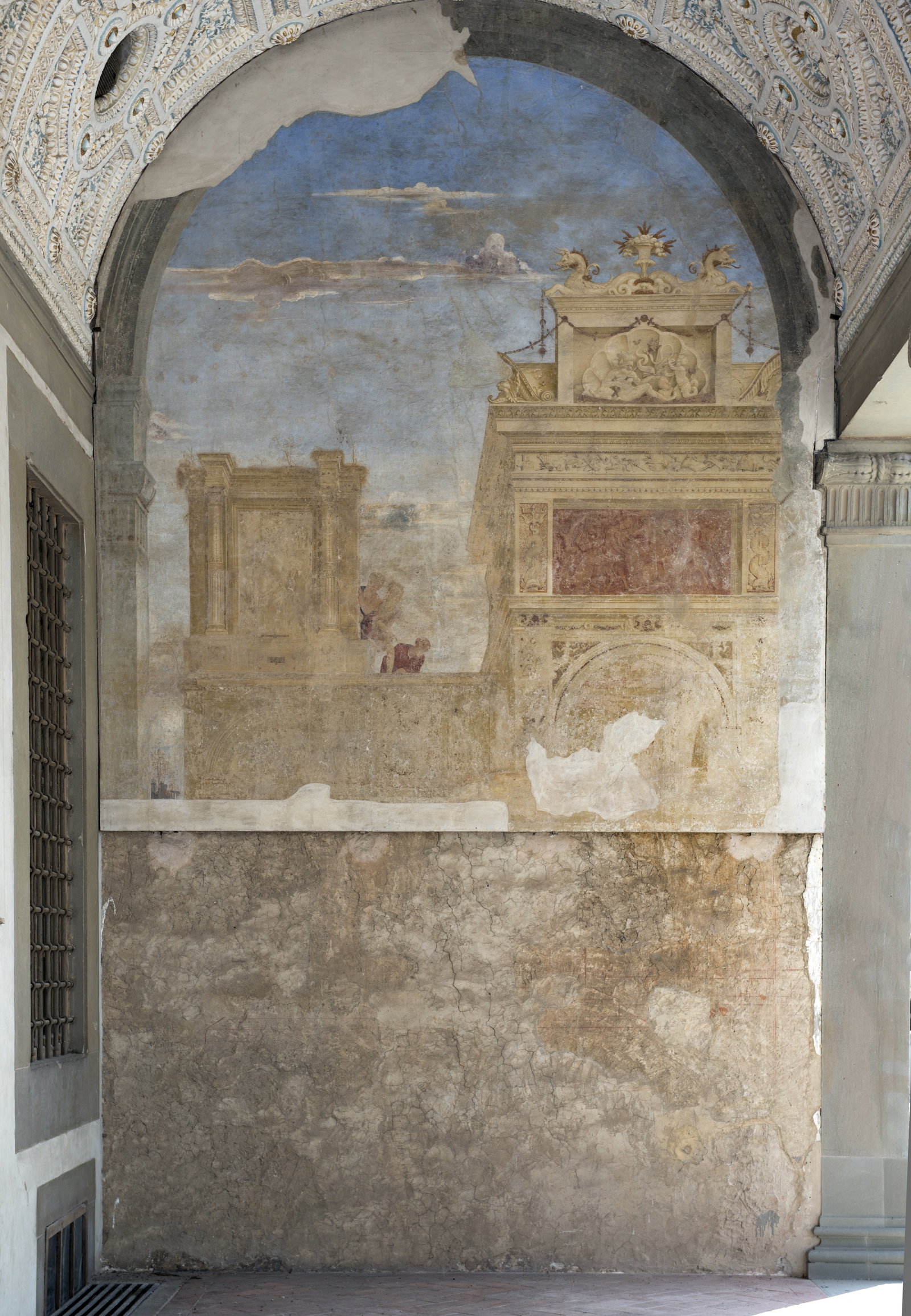 Laocoonte e i figli strangolati da due serpenti (dipinto murale) di Lippi Filipp